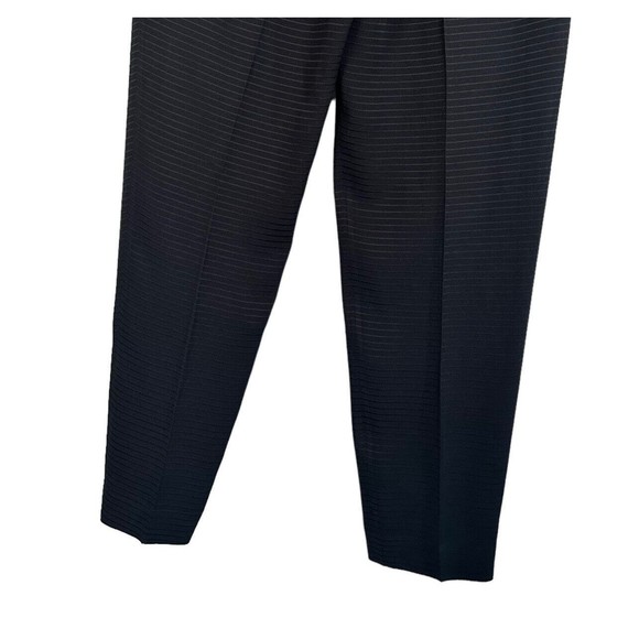 MM. Lafleur The Howland Mini Stripe Pleated Black Trouser Pants Pockets Size 6 - Picture 8 of 13